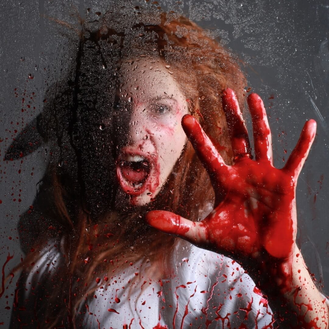 NJ Fall-Halloween- Bleeding Freightened Woman