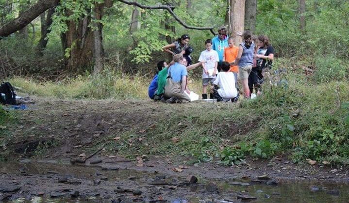 Kids exploring outdoors