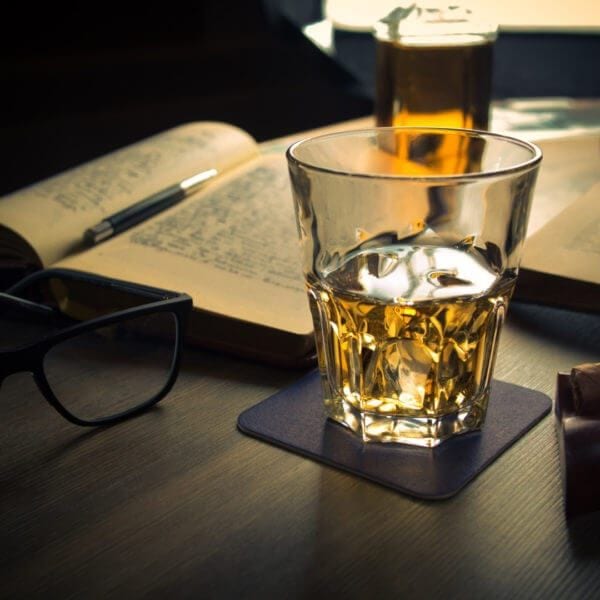 Whiskey on the rocks and scholar books