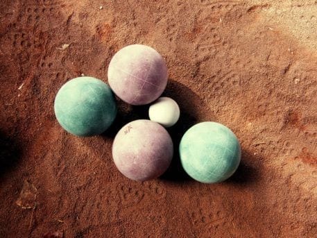 Bocce Balls in Sand
