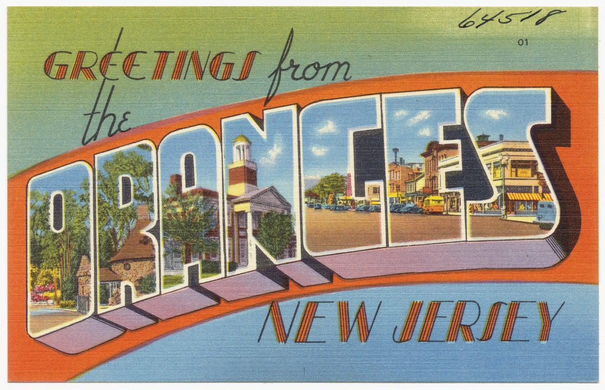 Greetings from The Oranges Postcard