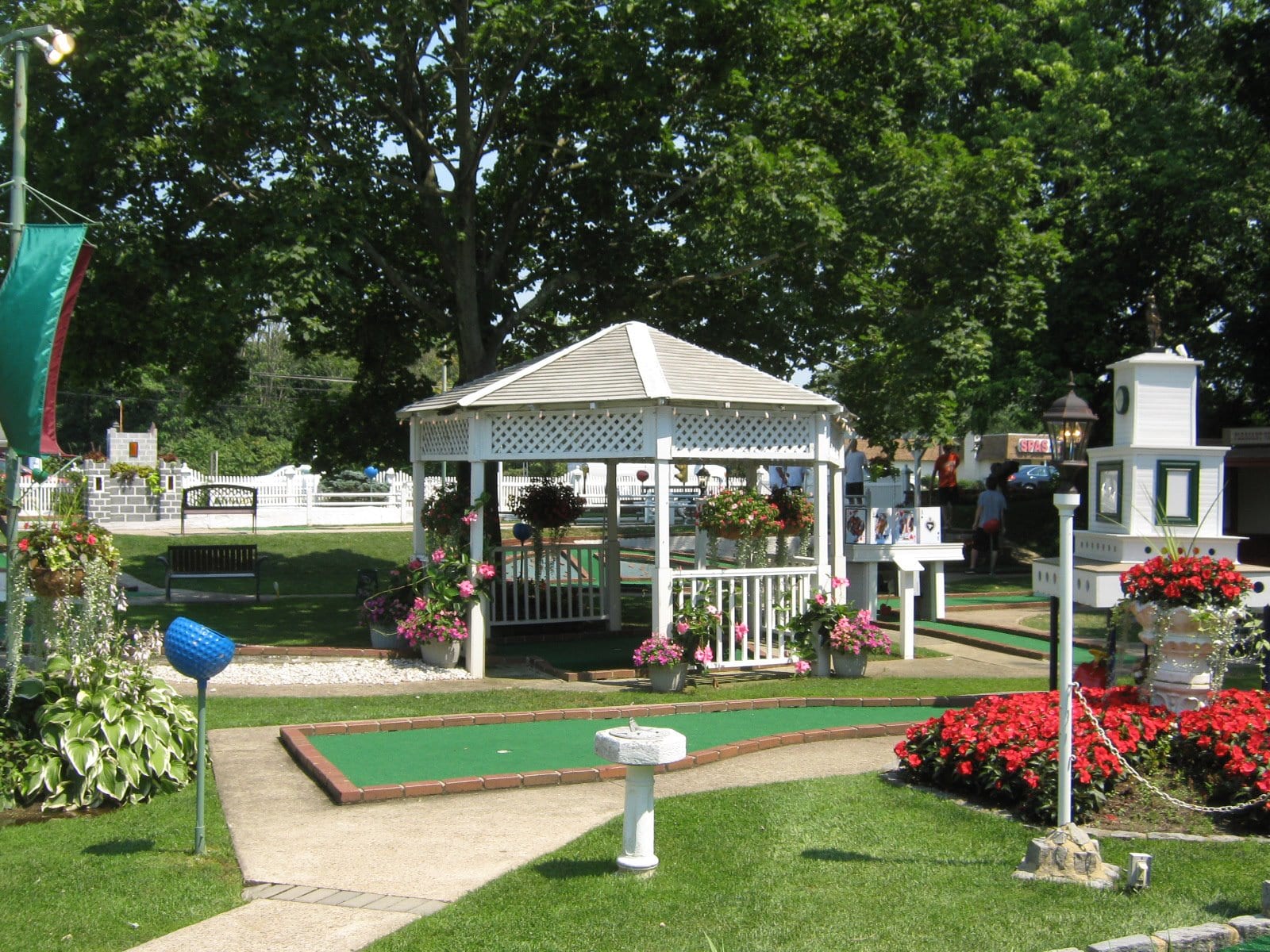 mini golf white gazebo