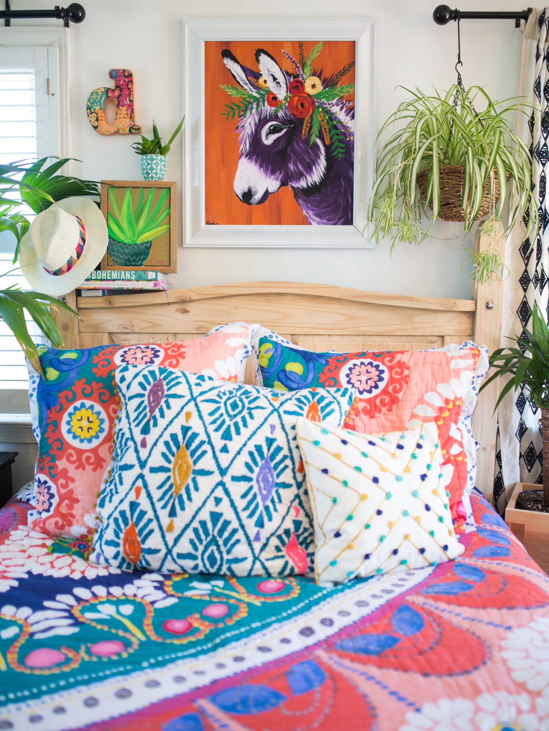 Painting Hanging in Bedroom by Spring Whitaker