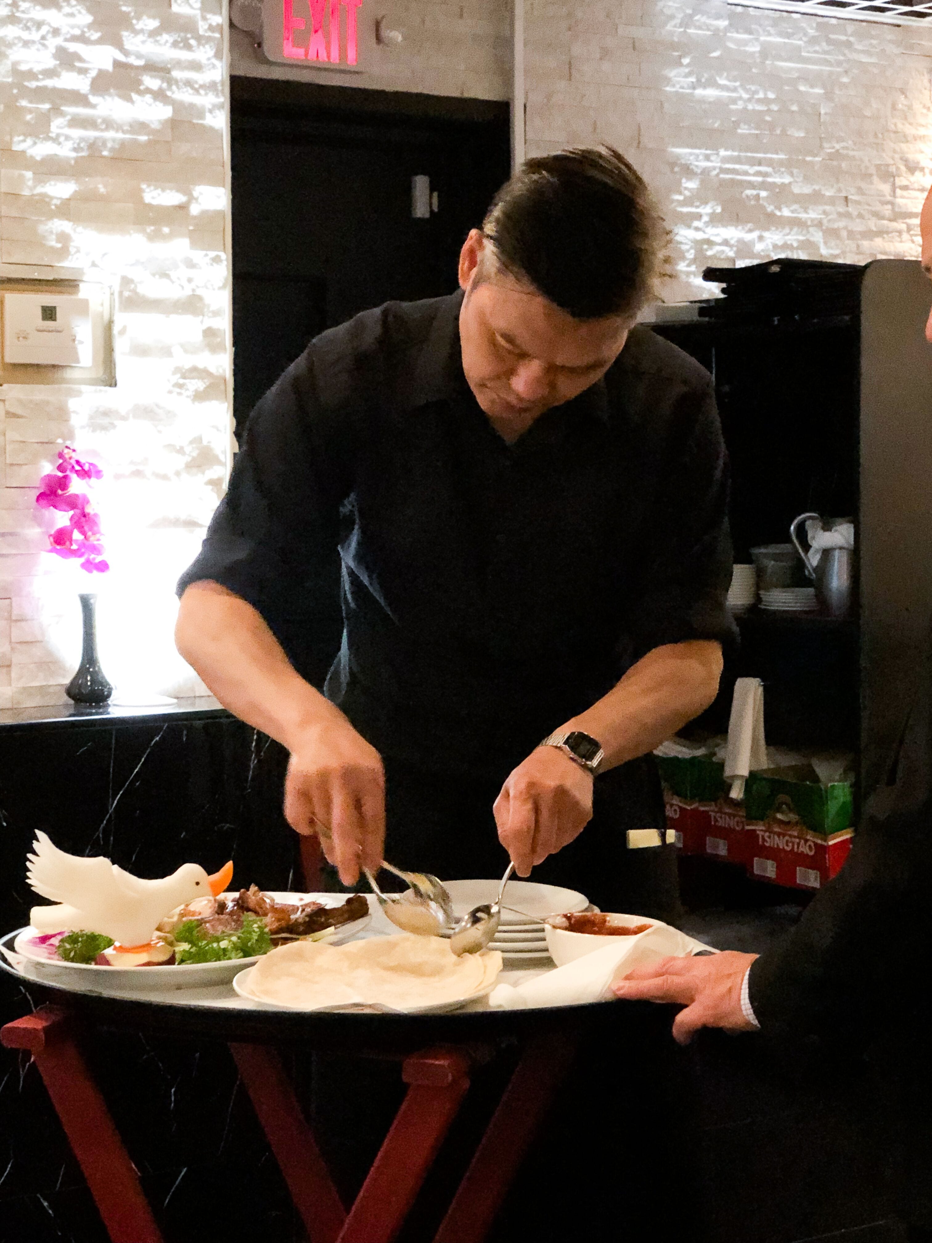 Chef Yang Preparing Meal