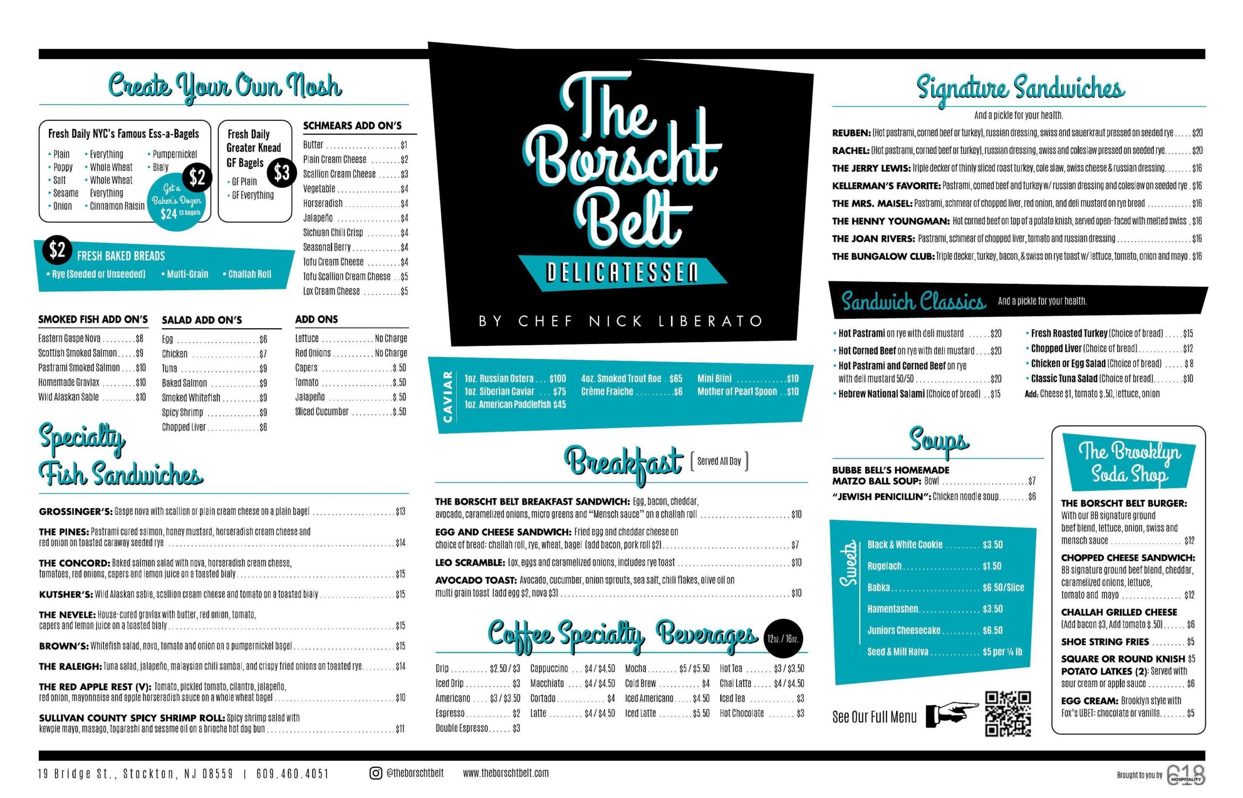 The Borscht Belt Menu