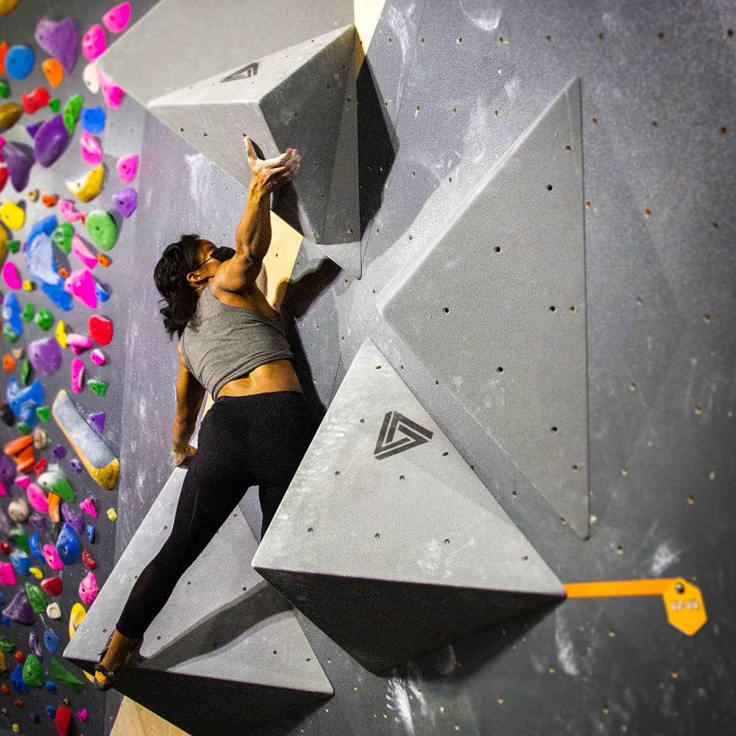 Woman Bouldering