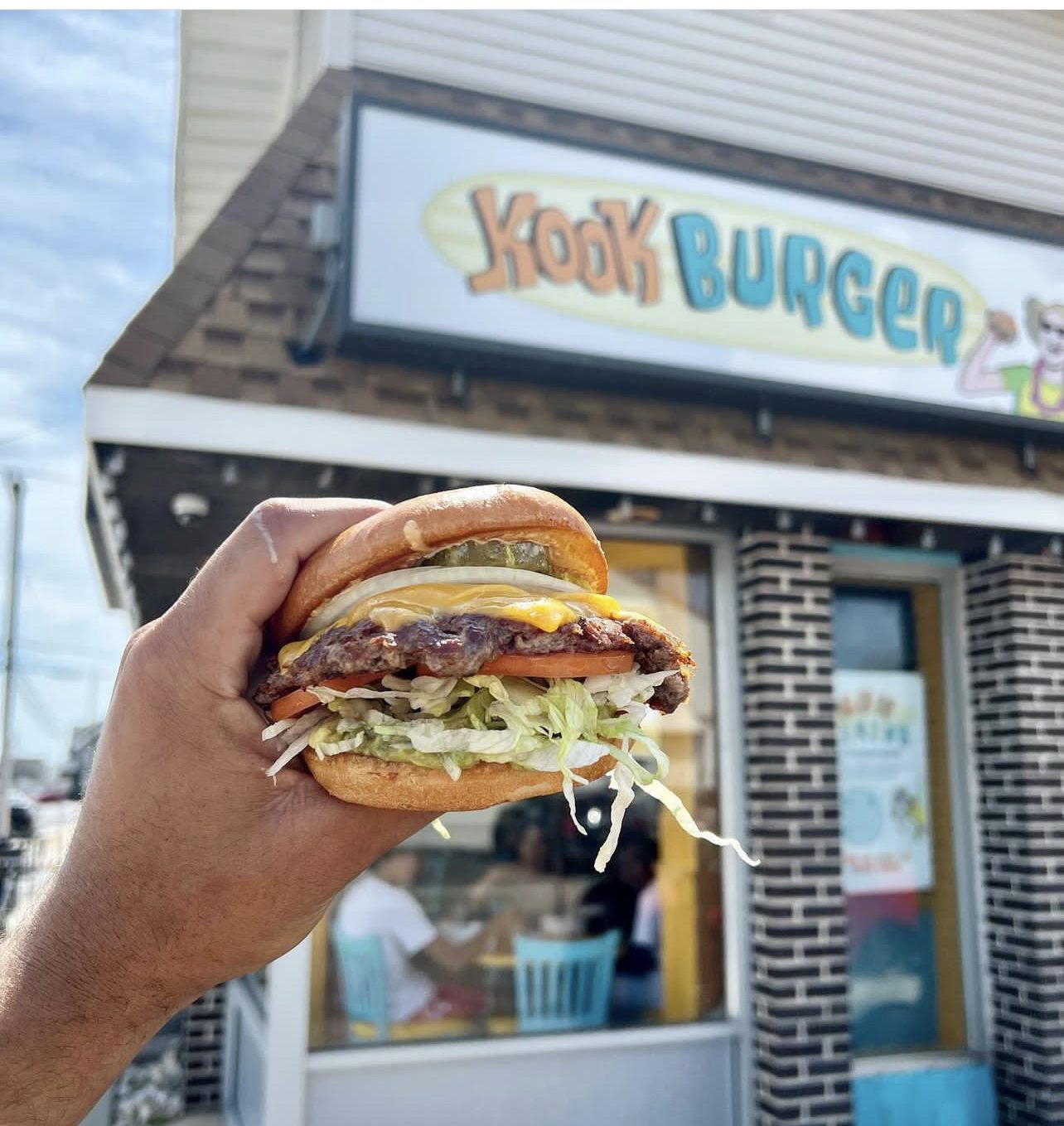 Kook Burger and Sign